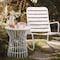 Cosco Novogratz Poolside Gossip Collection, Roberta Outdoor/Indoor Side Table, White 88068WHT1E - alternate 5
